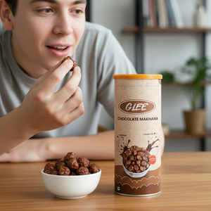 Nueces Makhana Fox Cubiertas de Chocolate 80g, Sabor Dulce Semiblando, Bajo en Grasa, Sin Gluten, Alto en Proteínas y Fibra - Product Image 3