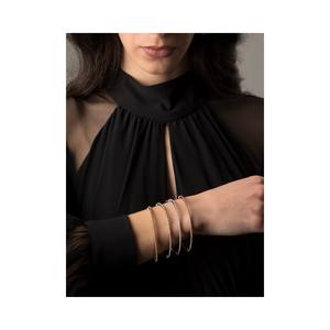 Del Pia Wholesale High Quality Women <b>Bangle</b> <b>Bracelet</b> 51x61mm 18K Gold Over 925 Sterling <b>Silver</b> - Product Image 3