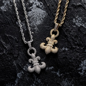 Collar con colgante <span class=keywords><strong>de</strong></span> circón brillante <span class=keywords><strong>de</strong></span> lujo, joyería exquisita <span class=keywords><strong>de</strong></span> Hip Hop para hombres y mujeres, Ideal para ocasiones especiales, regalos - Product Image 5