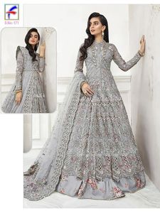 ชุดกระโปรงยาวผ้าหนาปักลายสไตล์อินเดียสำหรับผู้หญิงชุดปาร์ตี้งานแต่งงานแบบดูแพตตา - Product Image 5