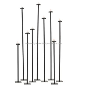 <b>Tall</b> Floor Standing Metal <b>Candle</b> <b>Holder</b> Black Wedding Party Decoration with Floor Mount Candlestick - Product Image 4