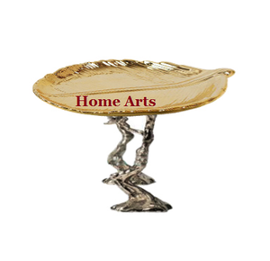 เซิร์ฟเวอร์เค้กทองเหลืองพร้อมขาตั้งเหล็กดีไซน์โบราณเค้กสีทองเซิร์ฟเวอร์ขนมหวานสำหรับงานแต่งงานงานปาร์ตี้ - Product Image 4