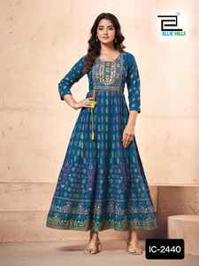 Hot Selling New Indian <b>Women</b> Wear Kurti Dress with Embroidery Wear at Wholesale Price Anarkali Style Rayon <b>Kurtis</b> <b>for</b> <b>Women</b> - Product Image 2