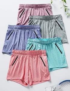 Women's High-Waisted Biker Shorts with <b>Tummy</b> <b>Control</b> Spandex Gym Workout Yoga Athletic Shorts Breathable Hot Pattern Pockets - Product Image 5