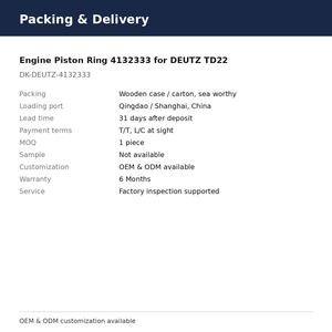 Engine Piston <b>Ring</b> 4132333 for DEUTZ TD22 - Product Image 4