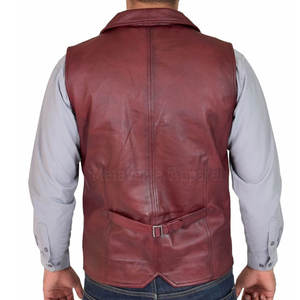 Chaleco de cuero de piel de vaca hecho a medida a la moda para hombre Chaleco de cuero ajustado hecho en Pakistán para adultos - Product Image 2