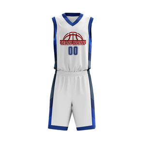 Maillot et short de basket-ball d'été pour hommes ensembles sans manches respirants confortables grande taille conception imprimée personnalisée - Product Image 1