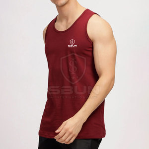 Bodybuilding <b>Stringer</b> <b>Vest</b> Sleeveless Performance Tank Top Eco-Friendly Breathable Quick Dry Lightweight Stretchable Fabric - Product Image 3