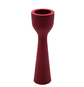 Bougeoirs en métal conique au design étonnant avec bandes argentées Supports de bougies de décoration intérieure très exigeants au fini noir - Product Image 4