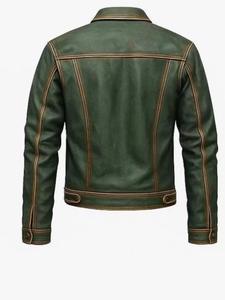 Chaqueta de Motocicleta para Hombre de Piel de Oveja Genuina, Servicio OEM, Marca Personalizada, Premium, Impermeable, Transpirable, con Cierre Frontal - Product Image 3
