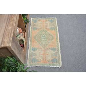 พรมขนแกะตุรกี2.9ft วินเทจสีเบจและน้ำเงินผ้าทอแบนสำหรับตกแต่งห้องนั่งเล่นพื้นหลังทำจากยาง - Product Image 3