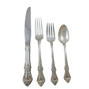 Durable boda reutilizable acero inoxidable brillante pulido oro cubiertos cuchillo cuchara tenedor diseño en relieve mango juego de cubiertos - Product Image 4