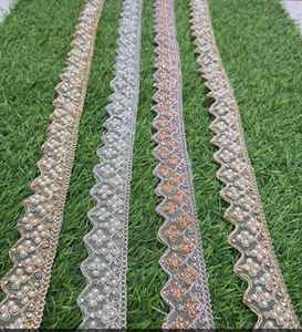 Encaje con Cuentas Hecho a Mano Elegante para Vestidos de Novia y de Noche, Tela de Encaje con Cuentas de Alta Calidad para Vestidos de Novia y Prendas - Product Image 2