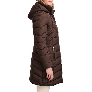 Femmes surdimensionné hiver coupe-vent doudoune Logo personnalisé grande taille col montant en gros personnalisé Design vierge 100% - Product Image 5