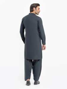 Shalwar Kameez classique ethnique pakistanais pour hommes, coupe régulière, lavage facile, tenue traditionnelle musulmane pour tous les jours et la prière - Product Image 5