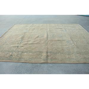 พรมวินเทจตุรกีขนาดใหญ่พิเศษ 9.3x12.5 ฟุต (284x380 ซม.) พรมลายทางสีน้ำตาล - Product Image 2