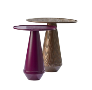 Juego de dos mesas de metal modernas de estilo nórdico con acento de té, muebles de sala de estar, mesa auxiliar de lujo con acabado moderno - Product Image 1