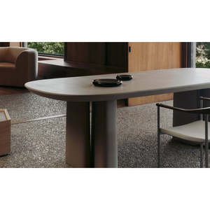 Minimalist Design Fragment Dining <b>Table</b> Convertible <b>Extendable</b> Oval Wooden Set with Stable Assembled Features for Home Use - Product Image 4