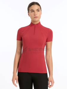 Stretch mobilité femmes équitation couches de base haut de performance équestre avec tissu doux au toucher sans couture à quatre voies - Product Image 6