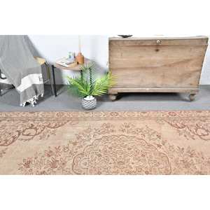 Clásico Beige marrón 5,4X8,5 pies Alfombra de lana hecha a mano Vintage turco Tabriz diseño rectángulo Patchwork látex nuevas alfombras de noche - Product Image 3