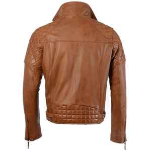 Chaqueta de cuero para hombre con acabado mate moderno, estilo minimalista, tacto suave y comodidad para todas las estaciones - Product Image 4