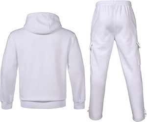 Streetwear à la mode hommes à capuche coton polaire fermeture éclair surdimensionné hiver chaud tenue - Product Image 2