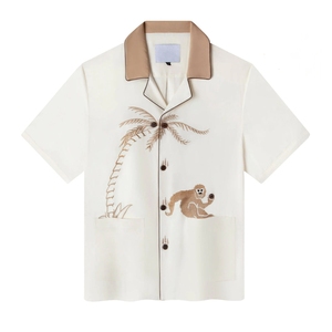 Chemise cabana personnalisée pour hommes avec manches courtes tissu respirant Look d'été élégant idéal pour l'uniforme de villégiature ou l'étiquetage de marque - Product Image 3