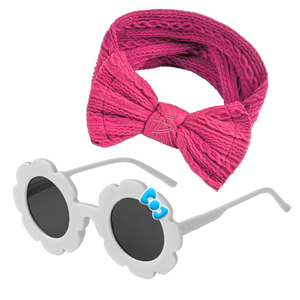 Set di Fascia per Capelli con Fiocco e Occhiali in 4 Colori Radiosi con Lenti Ottiche UV400 - Product Image 2