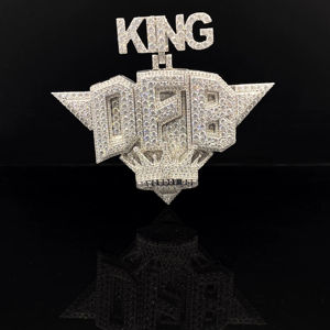 Colgante Personalizado de Acero Inoxidable con Nombre, Estilo Hip Hop, con Diamantes de Imitación CZ - Product Image 1