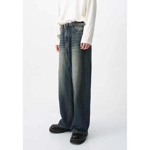 กางเกงยีนส์ไซส์พลัสไซส์สำหรับผู้ชายกางเกงเดนิมพิมพ์ลายโลโก้ตามสั่งสไตล์แฟชั่นระบายอากาศได้ดี - Product Image 3