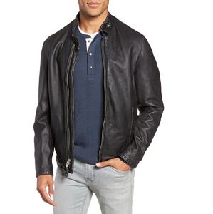 Veste en cuir moderne ajustée pour homme, durable, élégante, fermeture éclair, imperméable, respirante, disponible en noir et marron, veste pour homme - Product Image 1