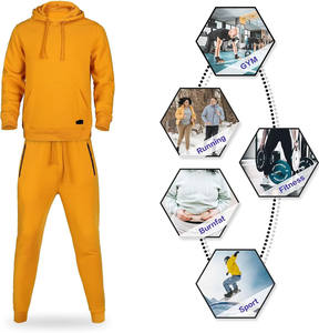 Ensemble de survêtement d'hiver pour homme grande taille, de haute qualité, en coton épais, avec capuche, pour le sport et l'entraînement, prix raisonnable - Product Image 5