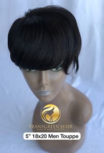 New Arrival Hot Selling Product 100% Raw Cambodian Indian <b>Temple</b> Virgin 5'' 18x20 <b>Men</b> Touppe Extension Wholesale Indian Supplier - Product Image 2