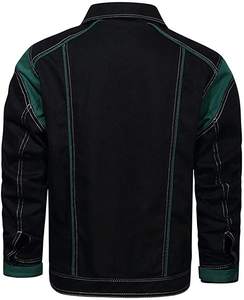 แจ็กเก็ตผ้าใบผ้าฝ้ายทรงหลวมของผู้ชายรุ่นบล็อกสีขนาดใหญ่สำหรับฤดูใบไม้ผลิ - Product Image 2