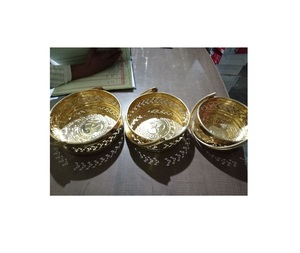 <b>Vegetables</b> and Fruits <b>Storage</b> <b>Basket</b> Premium Quality Round Shape Brass <b>Basket</b> From Manufacturer in India - Product Image 4