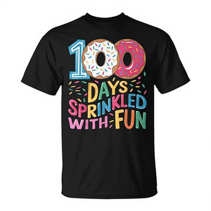 Maglietta per Bambine dell'Asilo per il 100° Giorno di Scuola, T-Shirt Promozionale per 100 Giorni di Scuola - Product Image 2