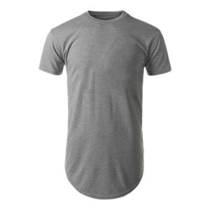 Custom Label Service for Bulk Orders Long Fit Men's T-<b>Shirts</b> 100% Cotton Streetwear <b>Extended</b> Length Elongated T-<b>Shirts</b> - Product Image 3