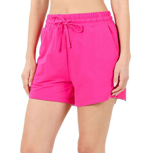 Shorts tendance en jersey de coton/polyester, taille élastique, respirant, séchage rapide, ourlet ample, 2 poches latérales - Product Image 1