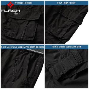 Pantalones Cargo de senderismo de verano para hombre, pantalones tácticos ligeros resistentes al agua para exteriores, ropa informal de pesca, actividades de aventura - Product Image 3