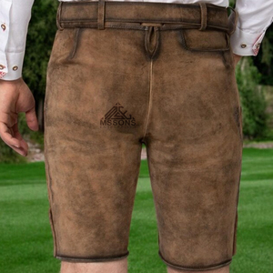 Traditionnel Lederhosen authentique bavarois Oktoberfest tenue pour hommes Shorts en cuir vêtements en gros et créateurs de costumes - Product Image 3