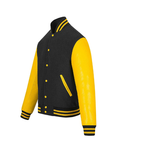 Venta al por mayor de chaquetas con logotipo de diseñador personalizado, chaqueta de béisbol informal, abrigo con letras, chaquetas universitarias unisex de algodón y poliéster - Product Image 2