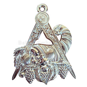 MASONIC CRAFT REGALIA OFICIALES COLLAR JOYA CHAPADO EN PLATA-MASONIC STEWARDS JEWEL - Product Image 1
