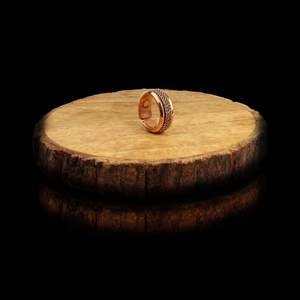 Anillo de banda trenzada de cobre minimalista de moda, puño abierto Ajustable, diseño de dos tonos para una comodidad elegante todos los días - Product Image 5