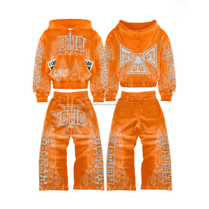 Conjunto Deportivo Personalizado con Apliques Bordados, Sudadera Corta con Cierre, Pantalones Deportivos y Shorts, Trajes Deportivos para Hombre - Product Image 2