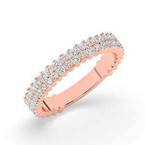 Anillo Apilable de Oro Amarillo/Rosa Sólido de 14K, Anillo de Eternidad Completo con Diamante Cultivado en Laboratorio de 0.40 Ct para Mujer, Regalo de San Valentín - Product Image 1