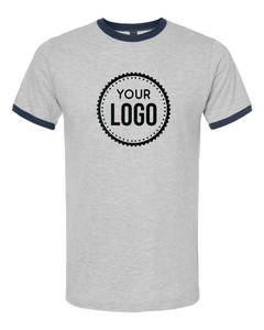 เสื้อยืดคอกลม50/50สำหรับผู้ชายเสื้อยืดคอกลมผ้าคอตต้อนดีไซน์สองโทนสี100% ว่างเสื้อยืดริงเกอร์สำหรับผู้ชาย - Product Image 3