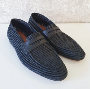 Raffia Chaussures hommes Mocassins faits main Chaussons hommes - Product Image 2