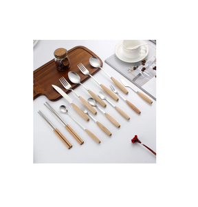 Dîner Salade Desserts Riz Longue Fourchette Cuillères qualité standard Bois Naturel Long Manche Soupe Cuillères de Cuisson à vendre - Product Image 1