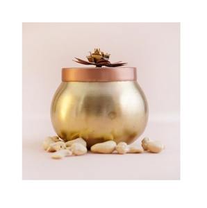 Juego de 2 tarros de fruta seca hechos a mano de cobre dorado puro de diseño antiguo para conservas de fruta seca orgánica a un costo extremo - Product Image 2