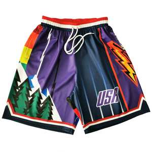 Vente en gros de shorts de basket-ball personnalisés séchage rapide ensembles imprimés respirants de taille plus pour adultes vêtements d'uniforme de basket-ball à sublimation - Product Image 6
